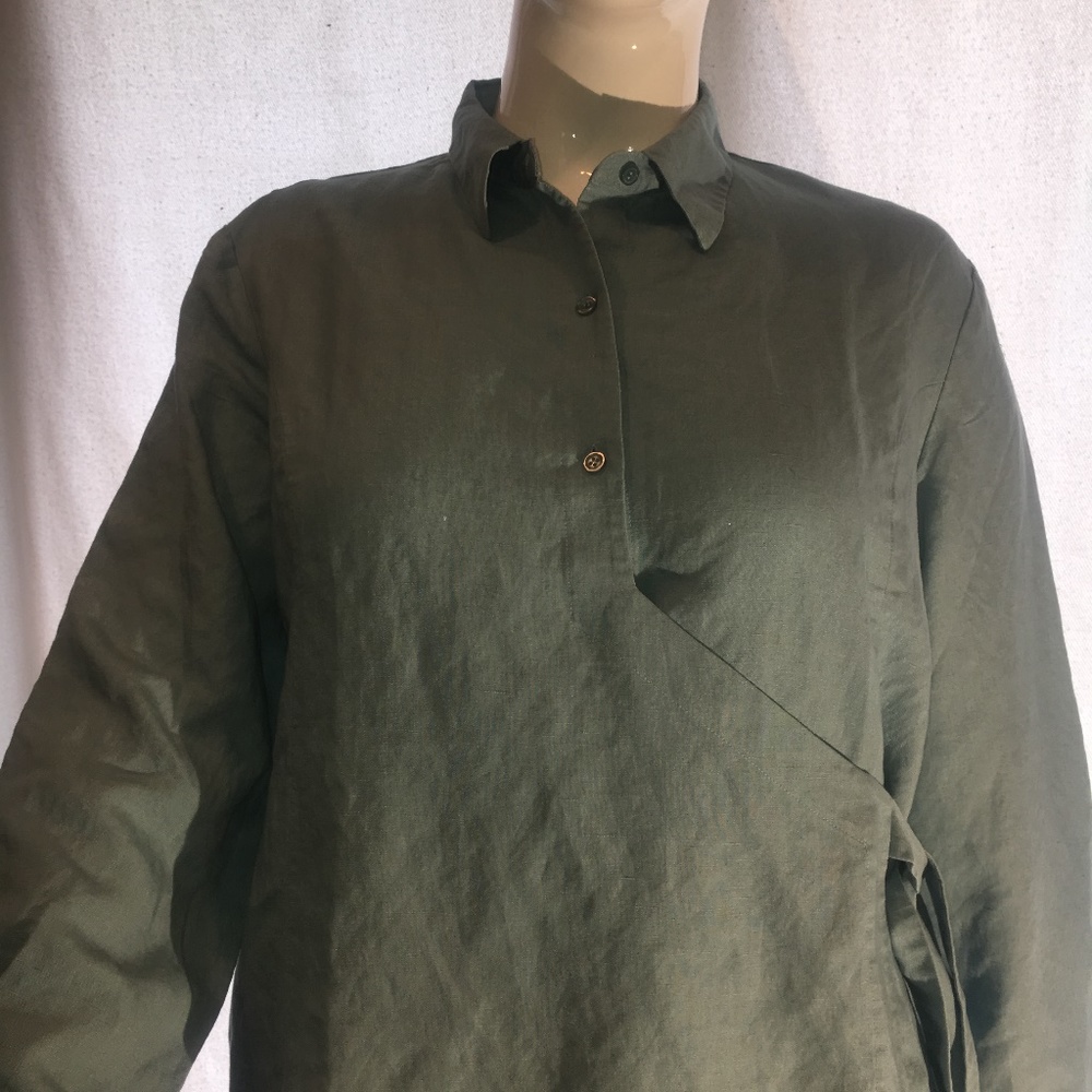Christine Alt Wrap Blouse Aqua Size 20W